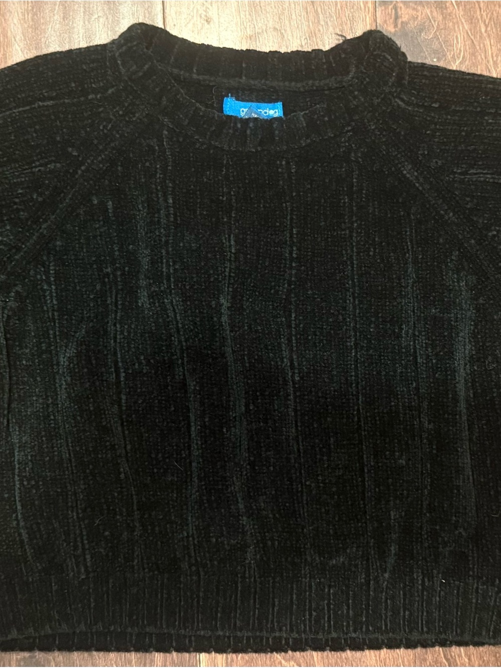 Kids dark green velour Sweater